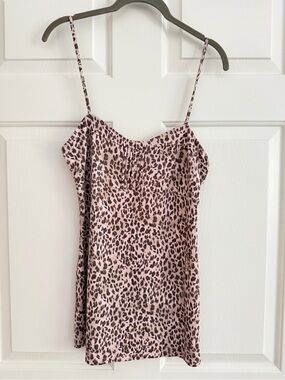 New Free People Leopard Print Tank Top - Pink